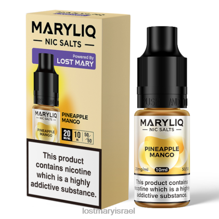 אבודים מלחי מרי מריליק ניק - 10 מ"ל 8RF26214 אננס | LOST MARY Vape Flavors